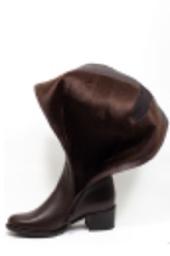 Kahverengi Hakiki Deri Kadın Çizme Kahverengi resmi