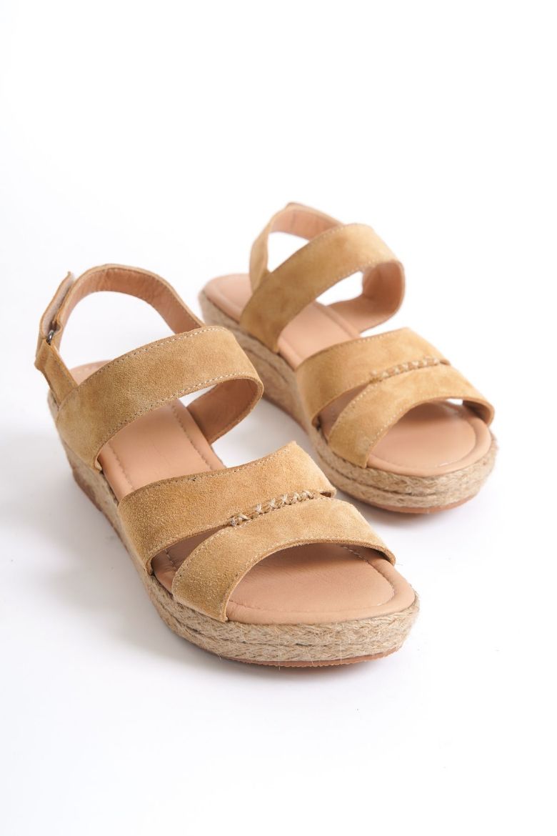 Hakiki Deri 33-34-35 Den 41-42-43-44-45 Numaraya Hakiki Deri 33-34-35 Den 41-42-43-44-45 Numaraya Süet Sandalet Cappuccino resmi
