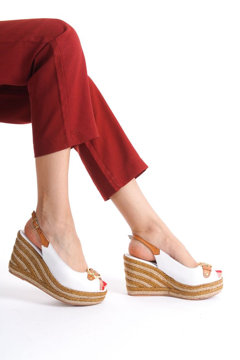 Hakiki Deri Topuklu Sandalet 33-34-35-41-42-43-44 Numara Taba multi resmi