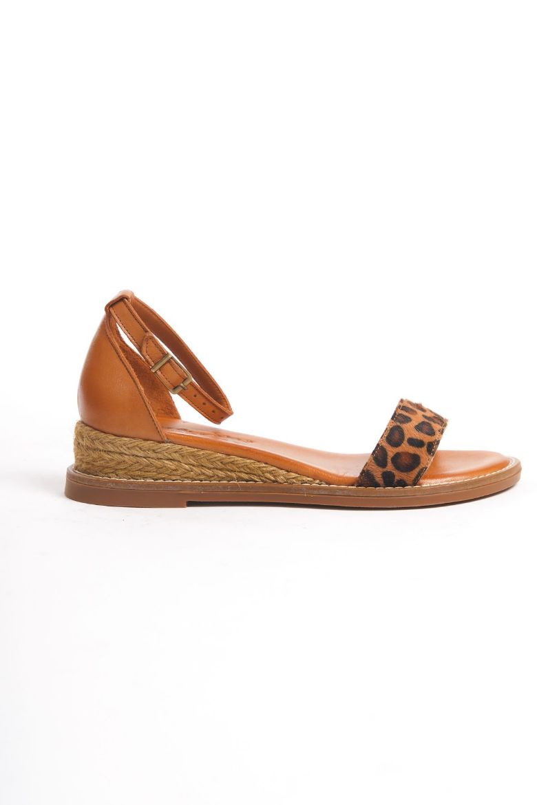 Hakiki Deri Topuklu Sandalet 35-41-42-43-44 Numara taba leopar resmi