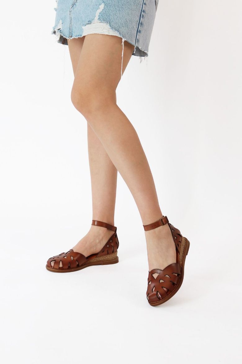 Hakiki Deri Topuklu Sandalet 35-41-42-43-44 Numara taba resmi