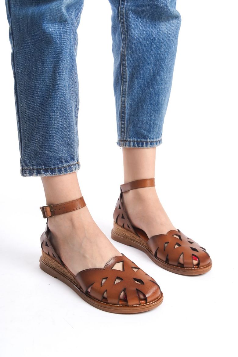 Hakiki Deri Topuklu Sandalet 35-41-42-43-44 Numara taba resmi