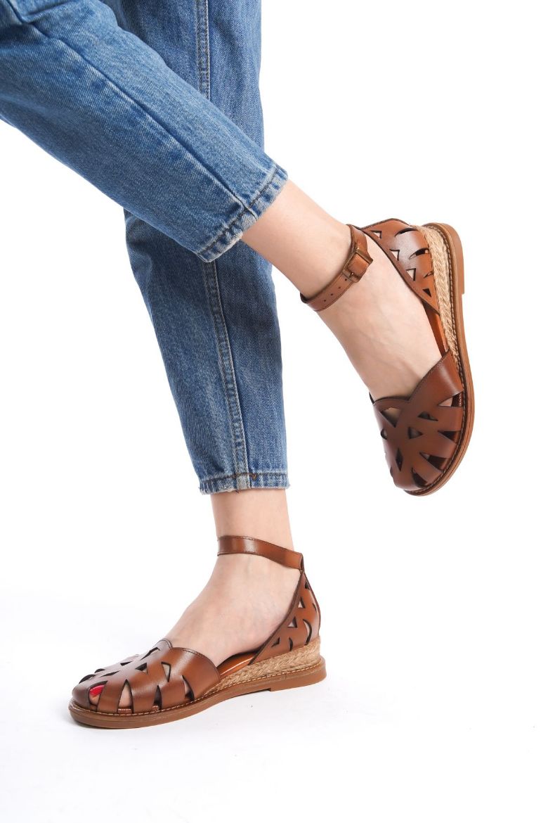 Hakiki Deri Topuklu Sandalet 35-41-42-43-44 Numara taba resmi