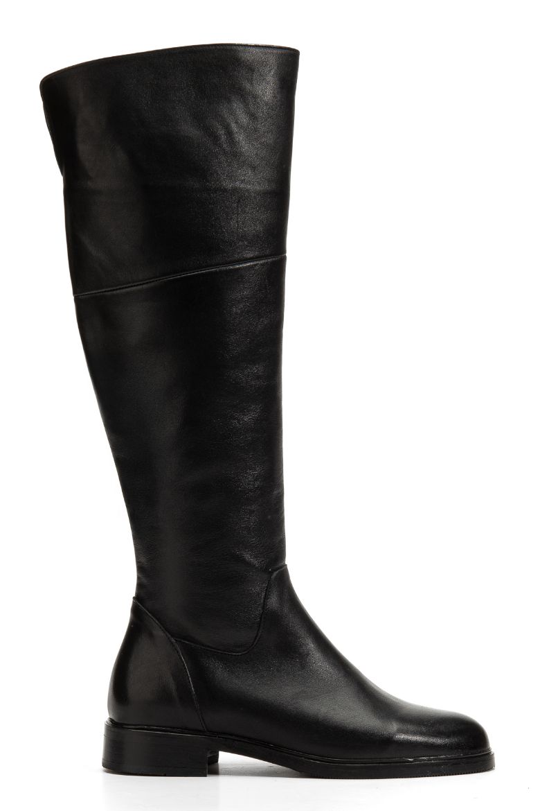 Hakiki Deri 33-34-35-36 Numaradan 41-42-43-44-45 Numaraya Kadar Kadın Kışlık Çizme Siyah resmi