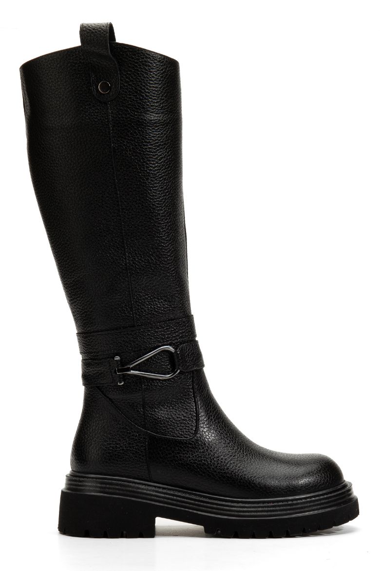 Hakiki Deri 36 Numaradan 41-42 Numaraya Kadar Kadın Kışlık Çizme Siyah resmi