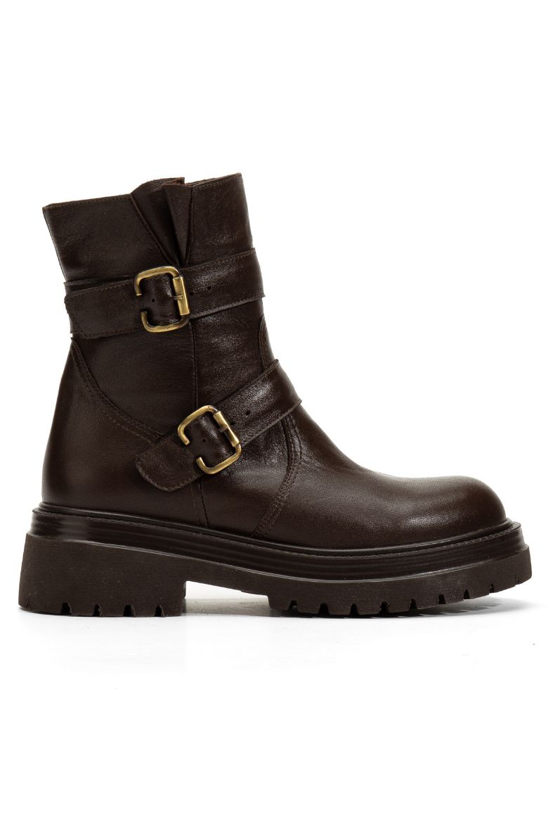 Hakiki Deri 33-34-35 Numaradan 41-42-43 Numaraya Kadar Kadın Kışlık Bot Kahverengi resmi