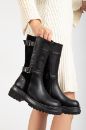 Hakiki Deri 33-34-35 Numaradan 41-42-43 Numaraya Kadar Kadın Kışlık Bot Siyah