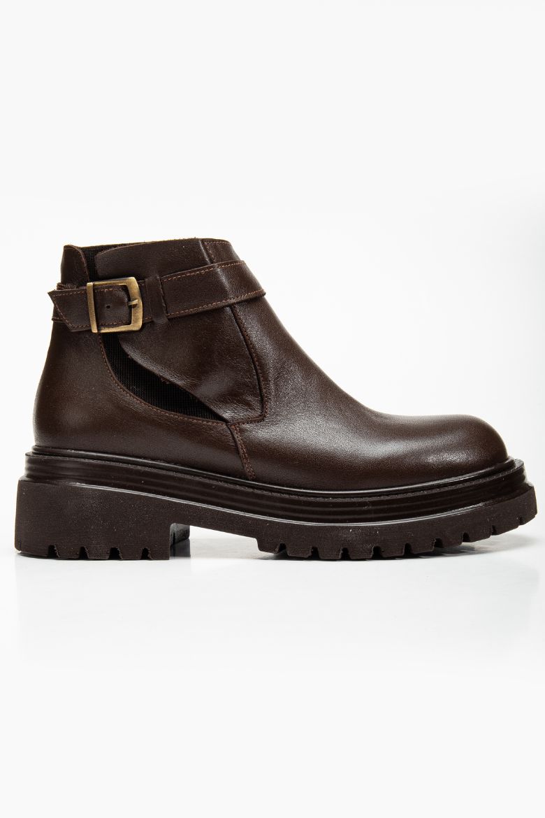 Hakiki Deri 35 Numaradan 41-42-43 Numaraya Kadar Kadın Kışlık Bot Kahverengi resmi