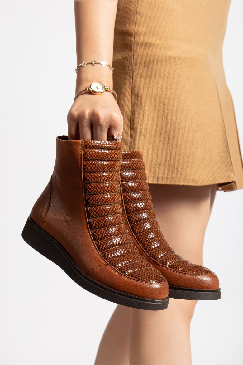 Hakiki Deri 36 Numaradan 41-42 Numaraya Kadar Kadın Kışlık Bot Taba resmi