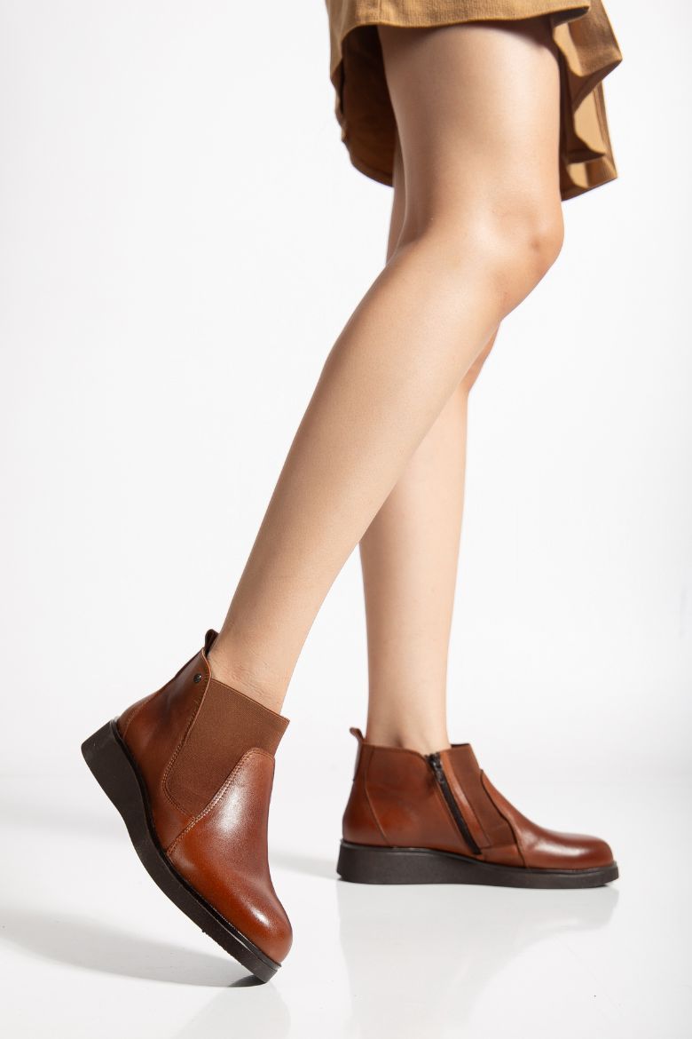 Hakiki Deri 36 Numaradan 41-42 Numaraya Kadar Kadın Kışlık Bot Taba resmi