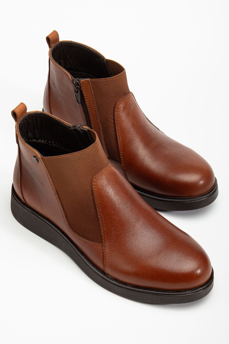 Hakiki Deri 36 Numaradan 41-42 Numaraya Kadar Kadın Kışlık Bot Taba resmi