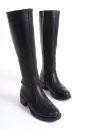 Hakiki Deri Kışlık Kadın Çizme 33-34-35-41-42-43-44-45 Numara Siyah