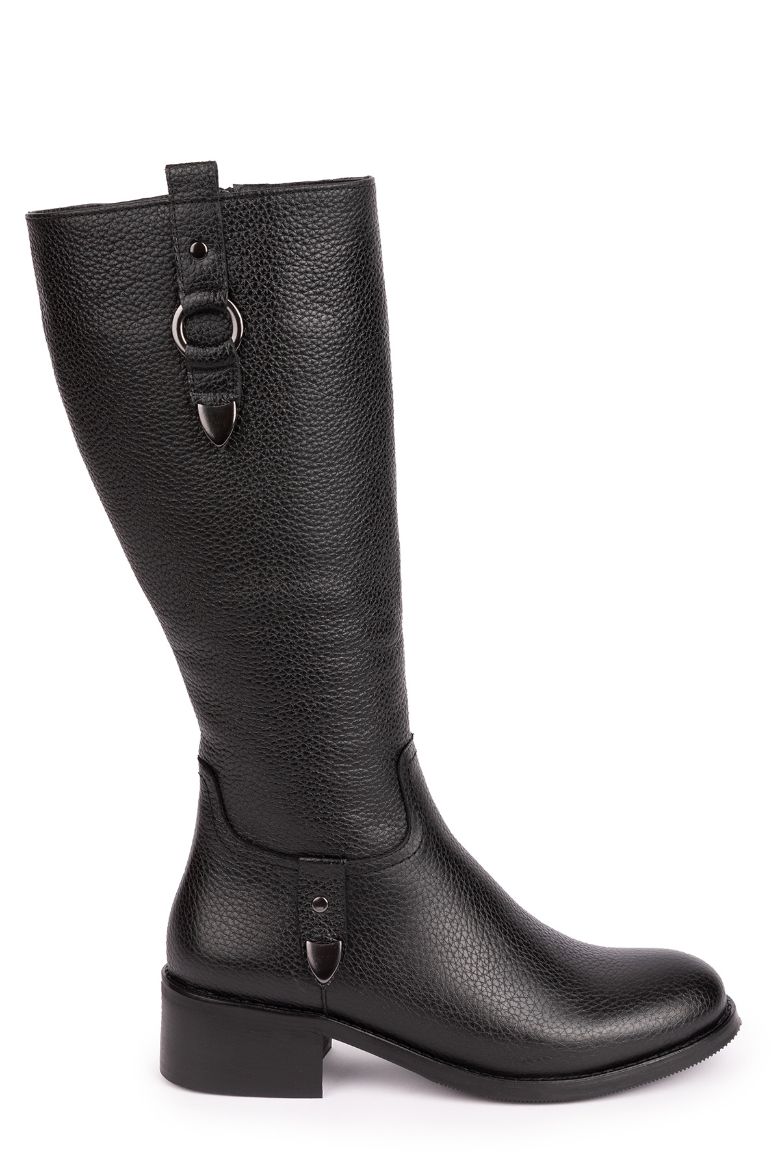 Hakiki Deri 33-34-35-41-42-43-44-45 Numara Kadın Çizme siyah resmi