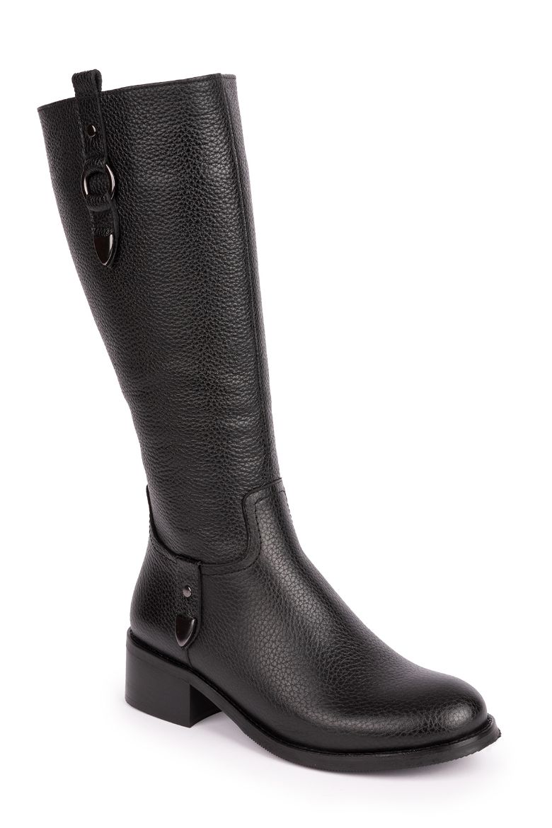 Hakiki Deri 33-34-35-41-42-43-44-45 Numara Kadın Çizme siyah resmi