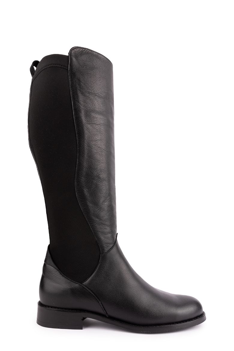 Hakiki Deri 33-34-35-41-42-43-44-45 Numara Kışlık Kadın Çizme siyah resmi