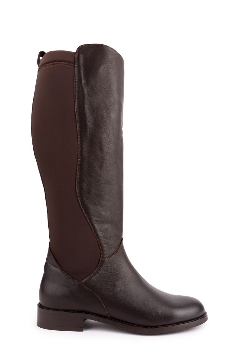 Hakiki Deri 33-34-35-41-42-43-44-45 Numara Kışlık Kadın Çizme kahve resmi