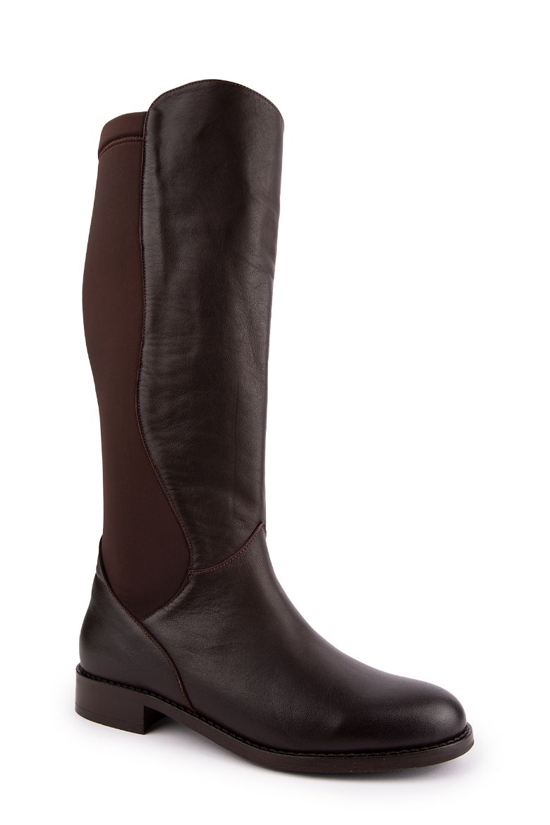 Hakiki Deri 33-34-35-41-42-43-44-45 Numara Kışlık Kadın Çizme kahve resmi
