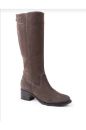 Iç Astarı Kürklü Baldırı Geniş Süet Deri Kadın Çizme 34-35-41-42-43-44 Numara Vizon