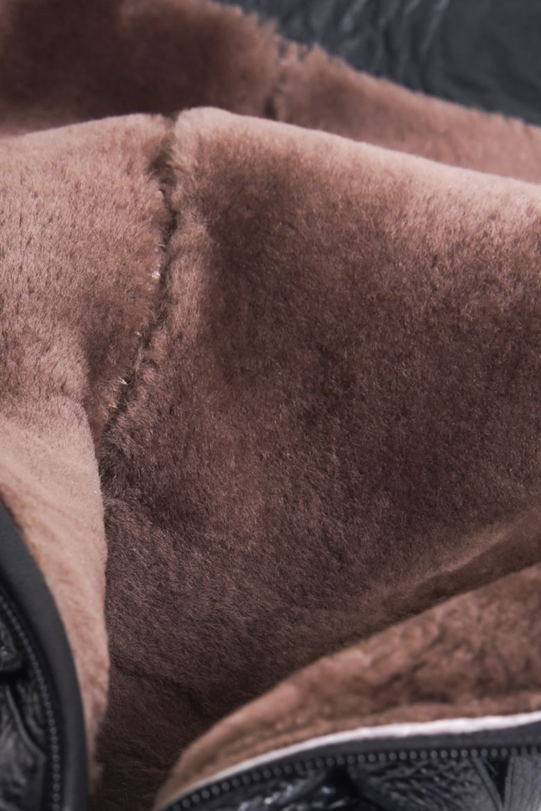 Deri Iç Astarı Kürklü Kadın Uzun Çizme 41 Numara Kahverengi resmi