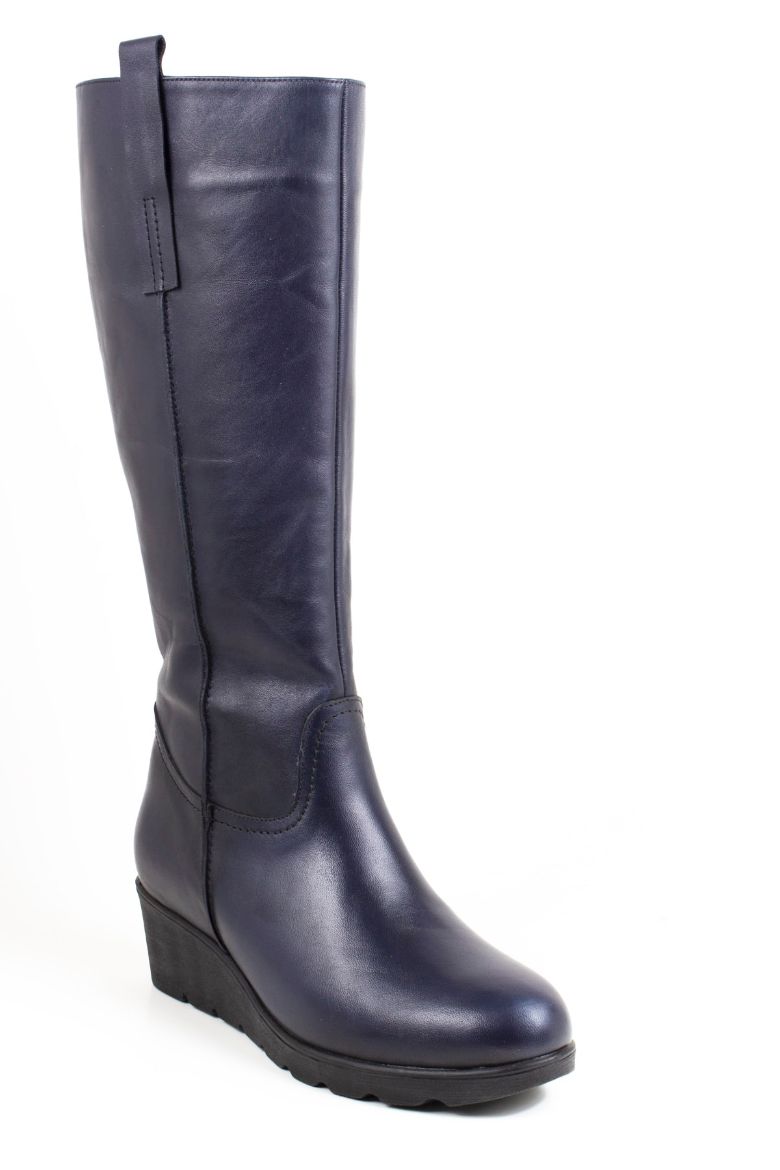 Hakiki Deri 36 Numaradan 41-42 Numaraya Kadar Kadın Çizme Lacivert resmi