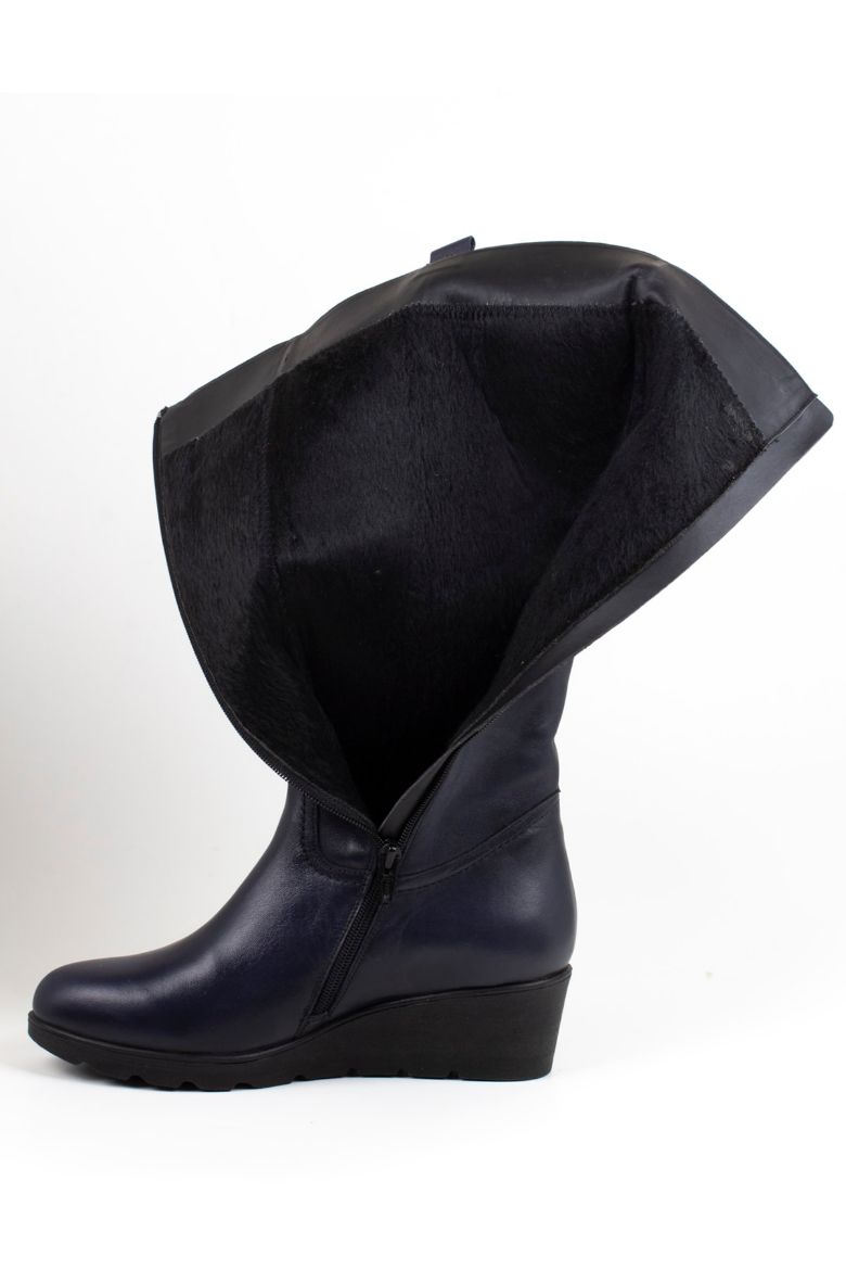Hakiki Deri 36 Numaradan 41-42 Numaraya Kadar Kadın Çizme Lacivert resmi