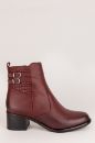 Bordo Hakiki Deri Büyük Küçük Numara Kadın Bot Bordo