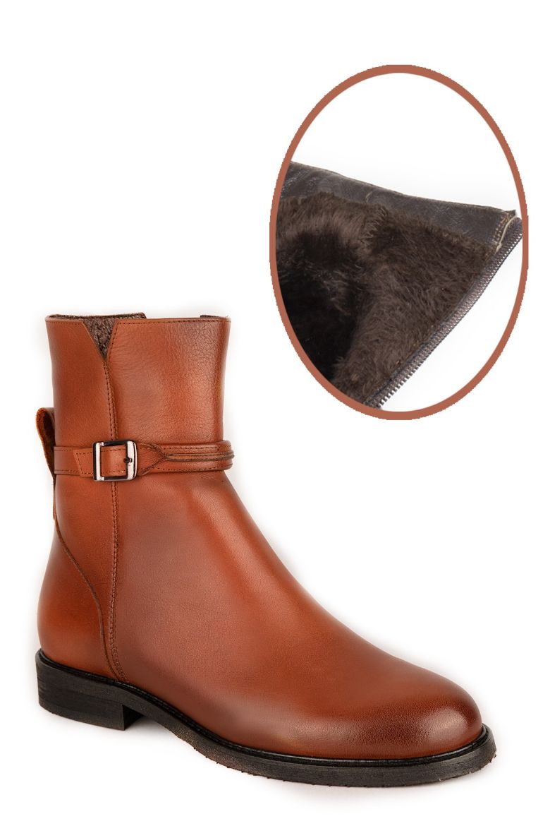 Taba Hakiki Deri Büyük Numara Kadın Uzun Bot Taba resmi