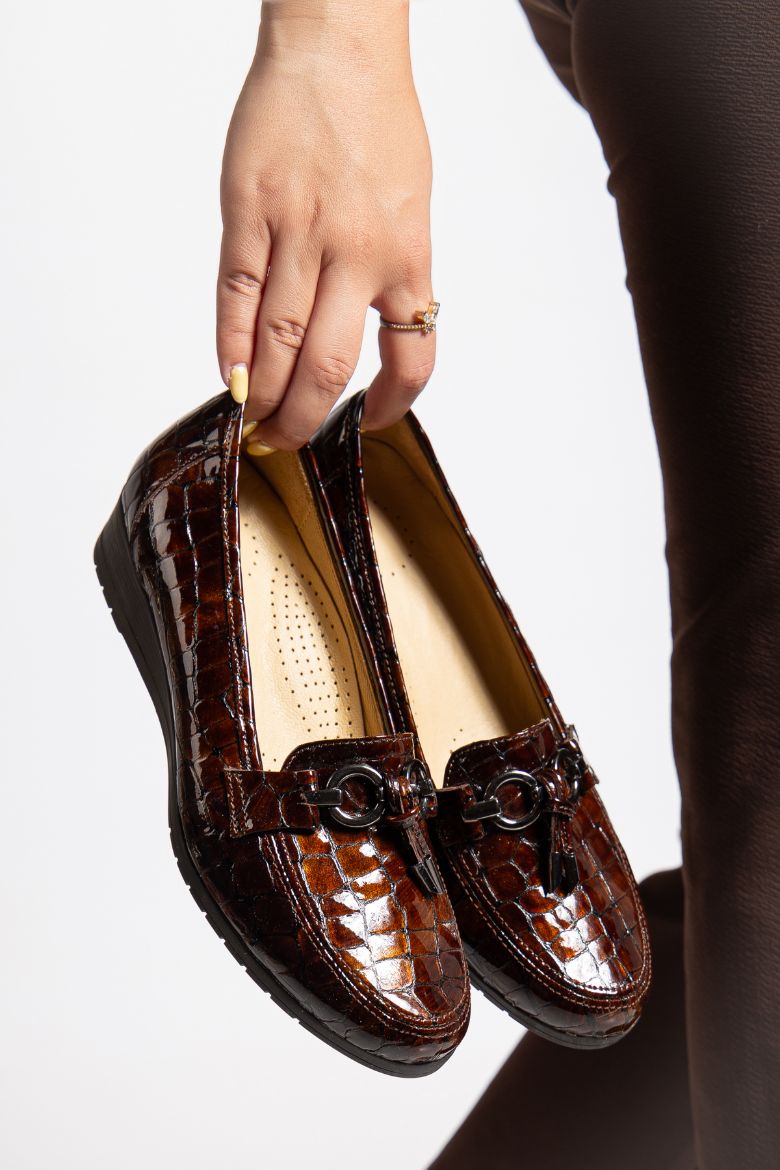 Hakiki Deri 36 Numaradan 41-42 Numaraya Kadar Comfort Kadın Ayakkabı Kahverengi resmi