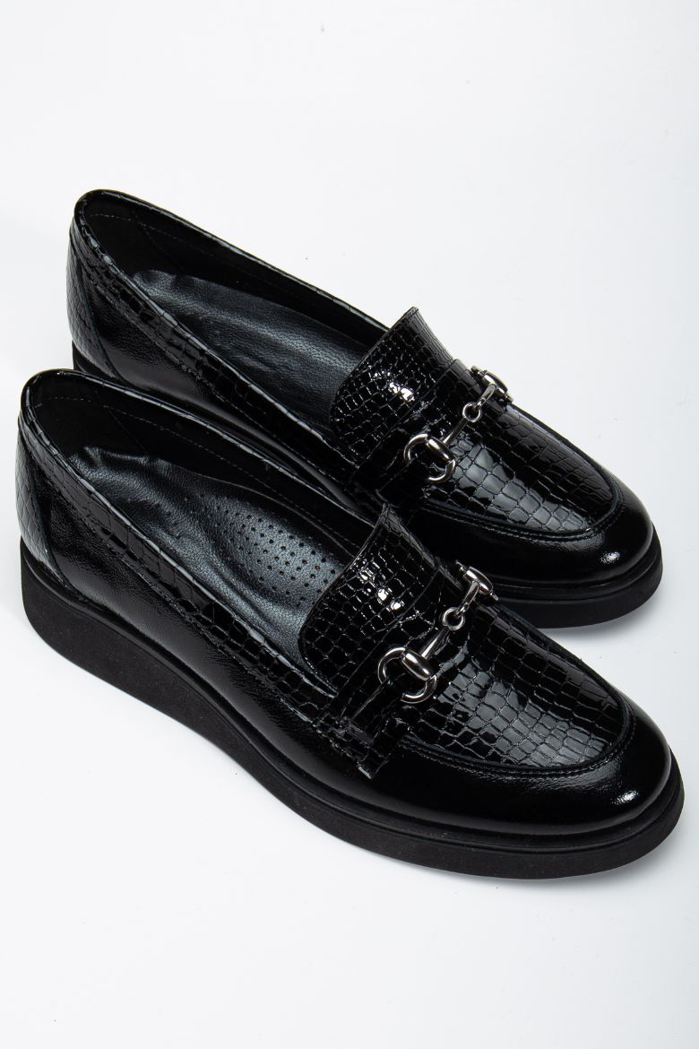 Hakiki Deri 36 Numaradan 41-42 Numaraya Kadar Comfort Kadın Ayakkabı Siyah resmi