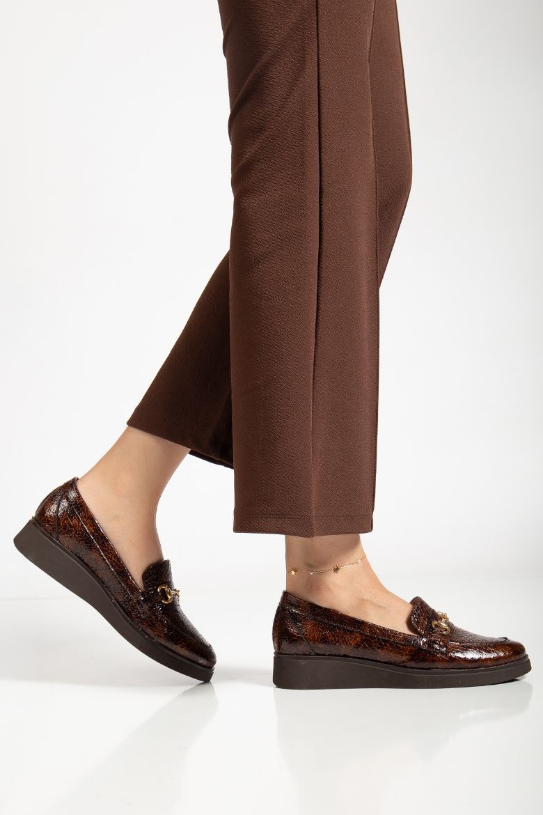 Hakiki Deri 36 Numaradan 41-42 Numaraya Kadar Comfort Kadın Ayakkabı Kahverengi resmi