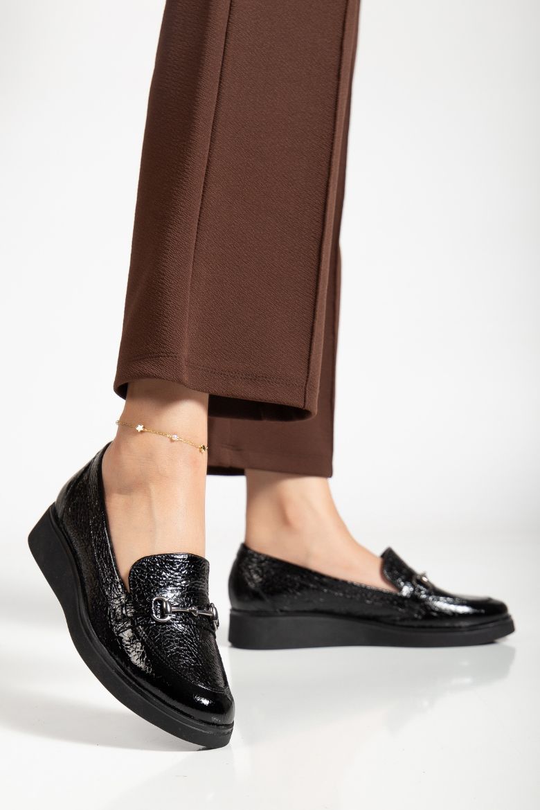 Hakiki Deri 36 Numaradan 41-42 Numaraya Kadar Comfort Kadın Ayakkabı Siyah resmi