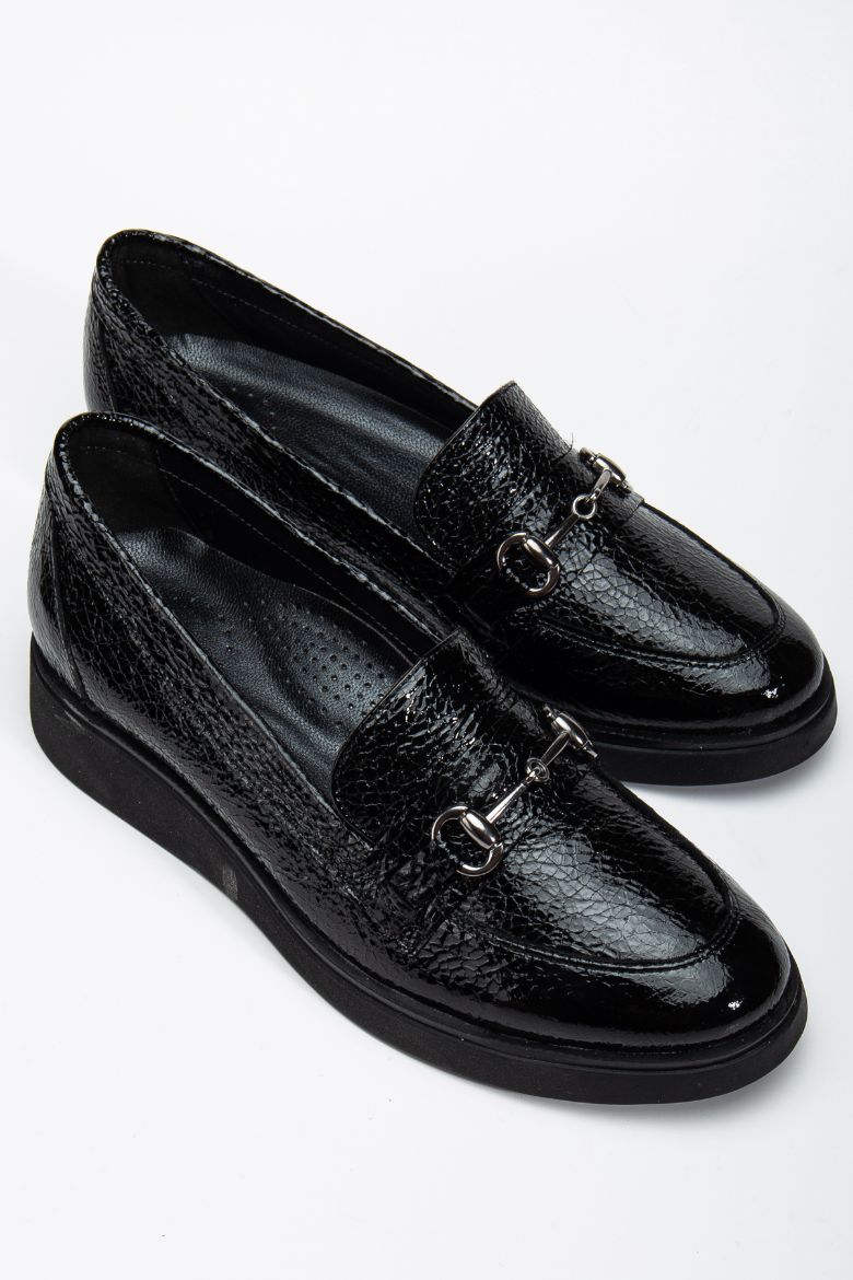 Hakiki Deri 36 Numaradan 41-42 Numaraya Kadar Comfort Kadın Ayakkabı Siyah resmi