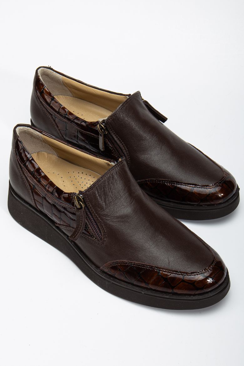 Hakiki Deri 36 Numaradan 41-42 Numaraya Kadar Comfort Kadın Ayakkabı Kahverengi resmi