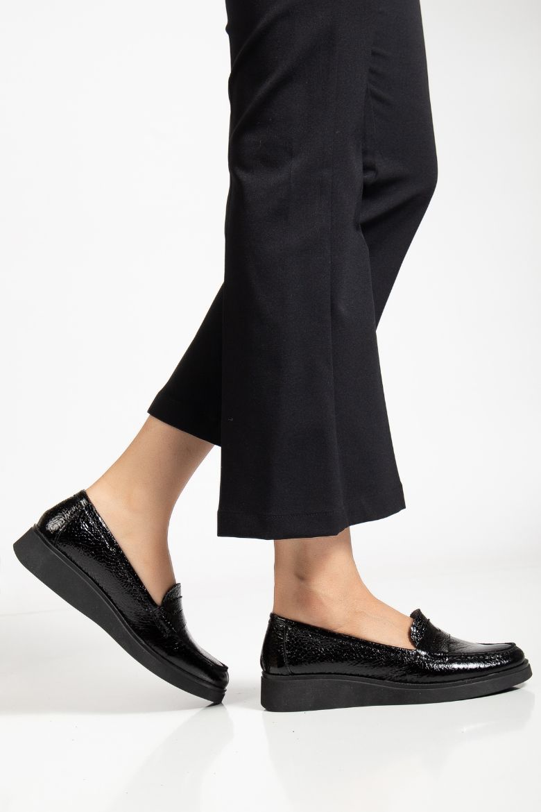 Hakiki Deri 36 Numaradan 41-42 Numaraya Kadar Comfort Kadın Ayakkabı Siyah resmi