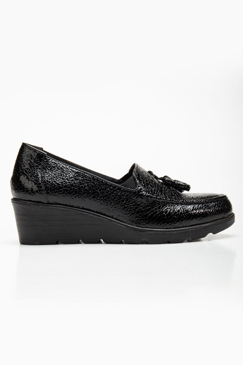 Hakiki Deri 36 Numaradan 41-42 Numaraya Kadar Comfort Kadın Ayakkabı Siyah resmi