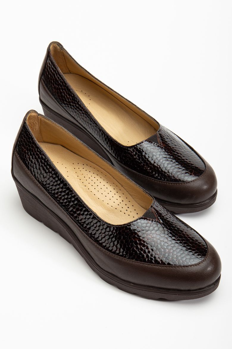 Hakiki Deri 36 Numaradan 41-42 Numaraya Kadar Comfort Kadın Ayakkabı Kahverengi resmi