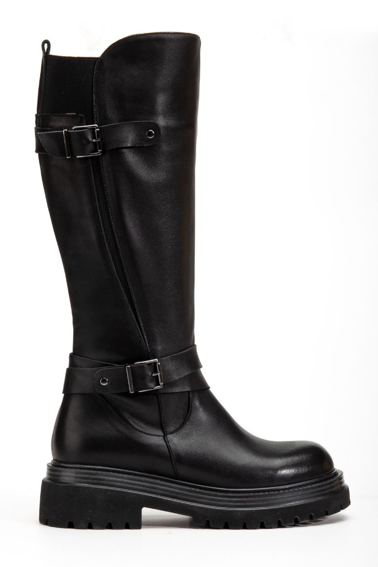 Hakiki Deri 35-36 Numaradan 41-42-43 Numaraya Kadar Kadın Kışlık Çizme Siyah resmi