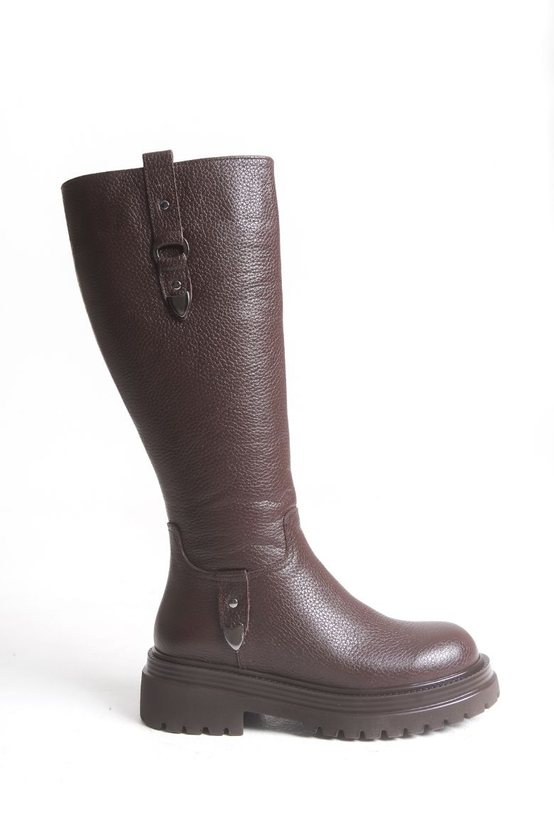 Hakiki Deri 35-36 Numaradan 41-42-43 Numaraya Kadar Kadın Kışlık Çizme Kahverengi resmi