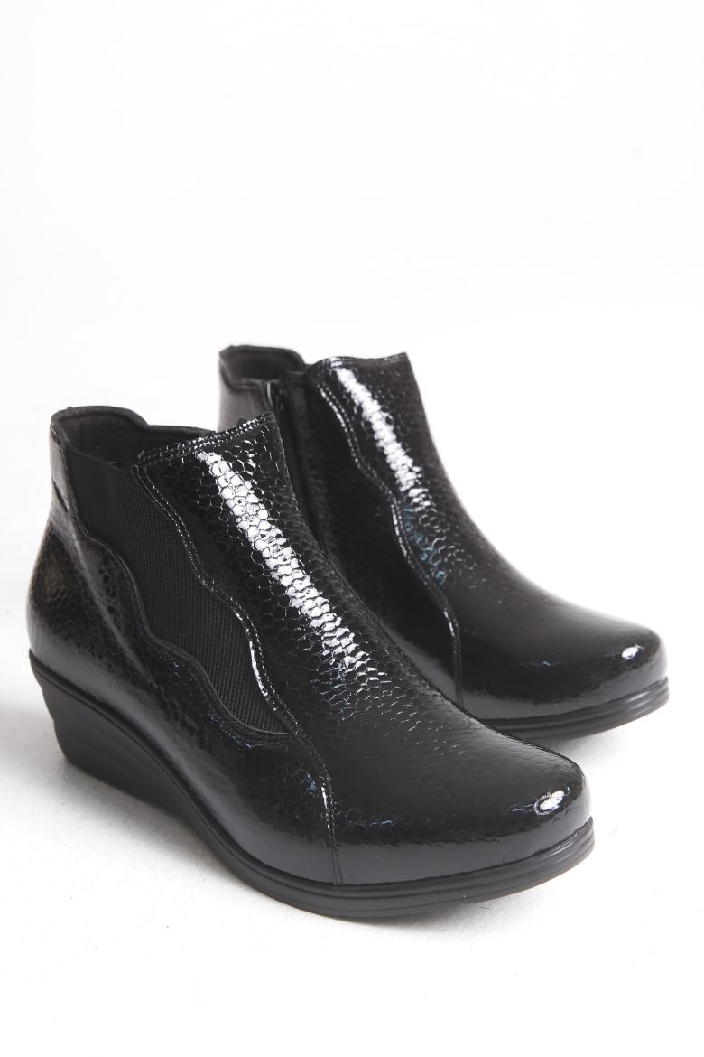 Hakiki Deri 33-34-35-36 Numaradan 41-42-43-44-45 Numaraya Kadar Comfort Kadın Bot Siyah resmi