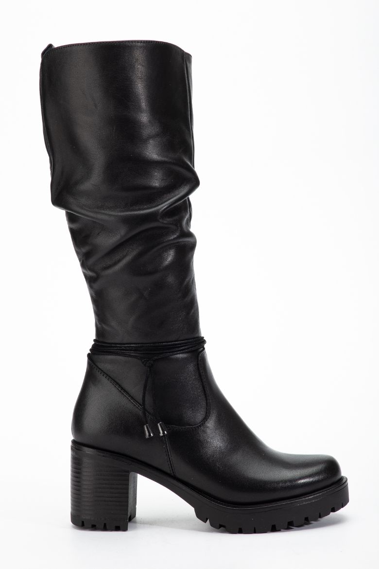 Hakiki Deri 36 Numaradan 41 Numaraya Kadar Kadın Kışlık Çizme Siyah resmi