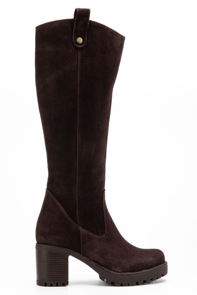 Hakiki Deri 36 Numaradan 41 Numaraya Kadar Kadın Kışlık Çizme Kahverengi resmi