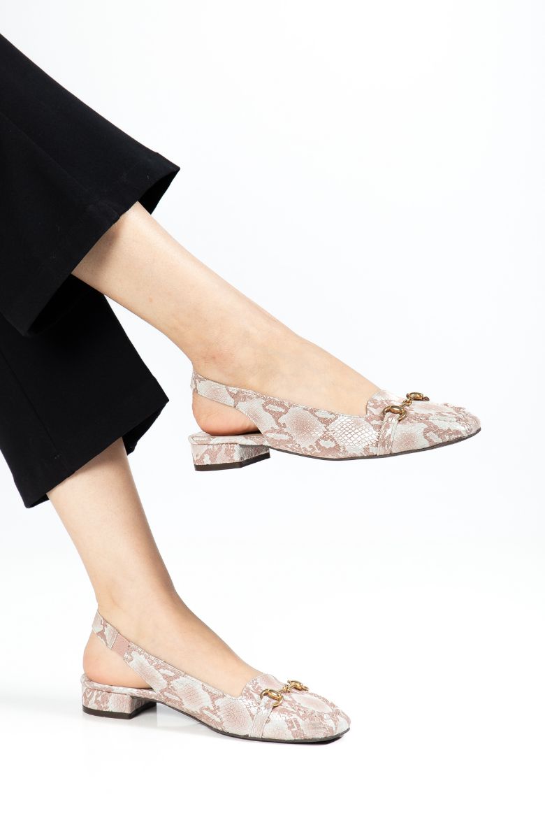 Hakiki Rugan Deri 35-36-37-38-39-40-41-42-43-44 Numara Kadın Sandalet Ekru Yılan resmi