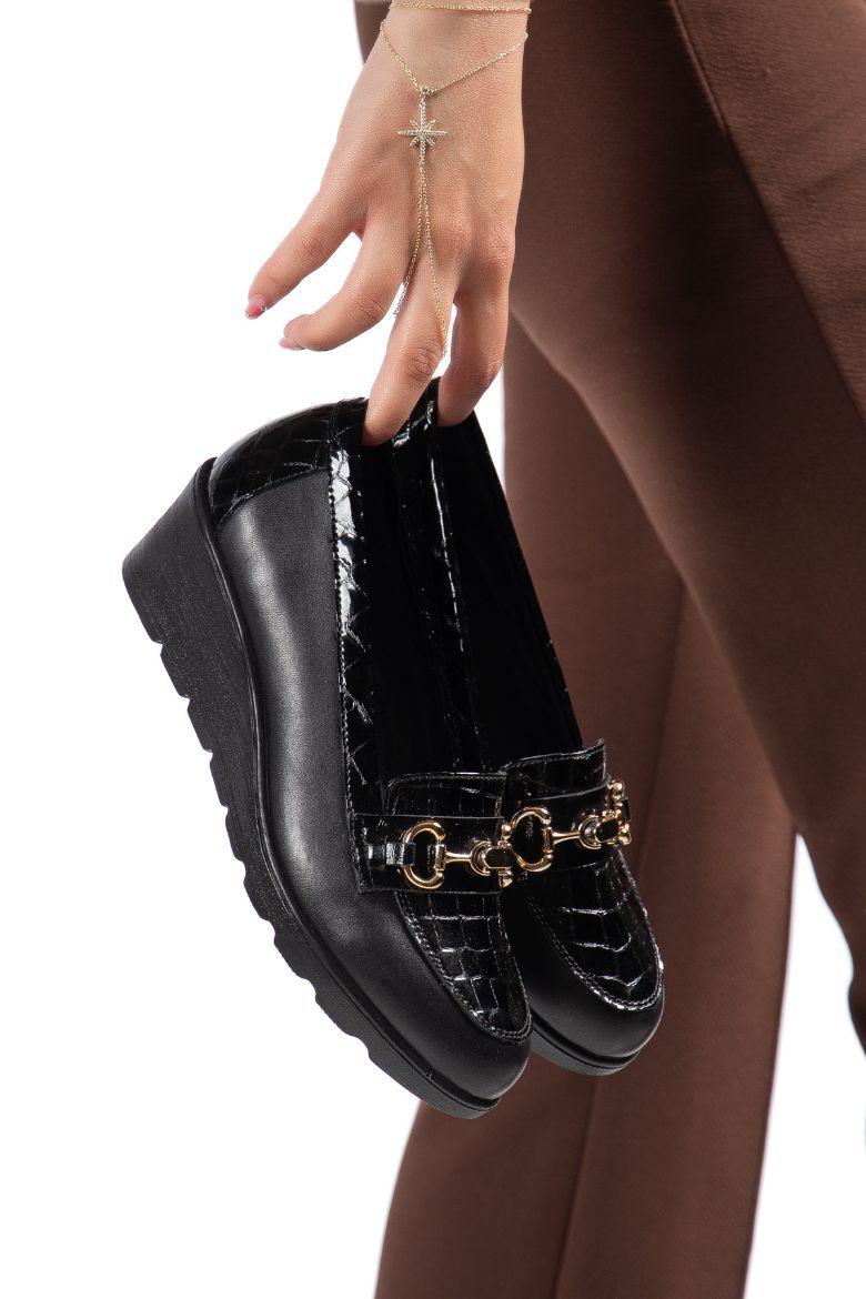 Hakiki Deri 36-37-38-39-40-41-42 Numara Kadın Ayakkabı Siyah resmi