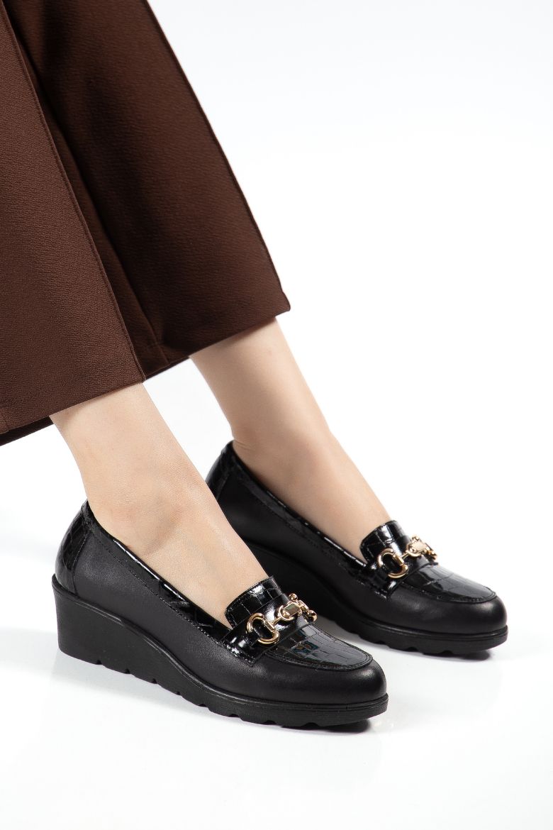 Hakiki Deri 36-37-38-39-40-41-42 Numara Kadın Ayakkabı Siyah resmi