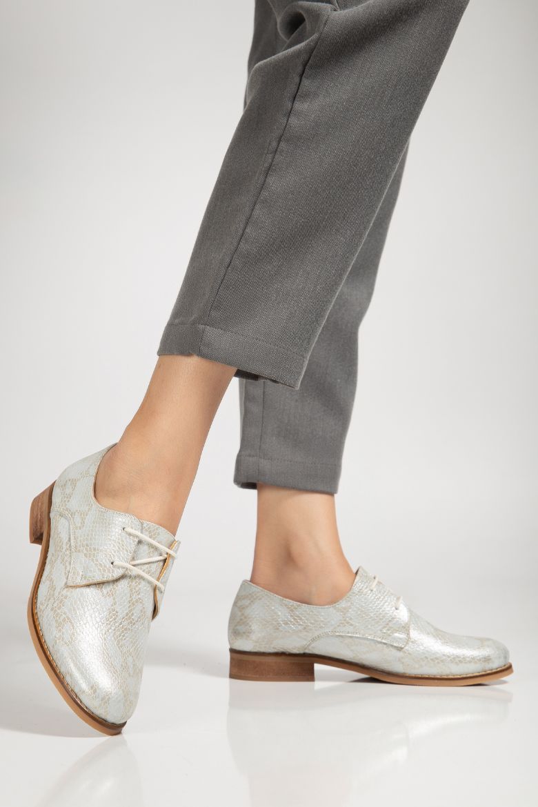 Hakiki Deri 33-34-35-36 Numaradan 41-42-43-44-45 Numaraya Kadar Kadın Ayakkabı Bej resmi