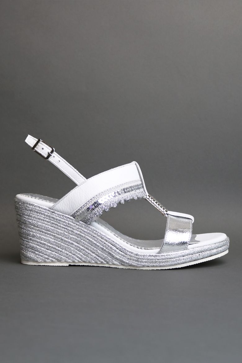 Hakiki Deri Topuklu Gelinlik 33-34-35-41-42-43-44 -45 Numara Sandalet beyaz multi resmi