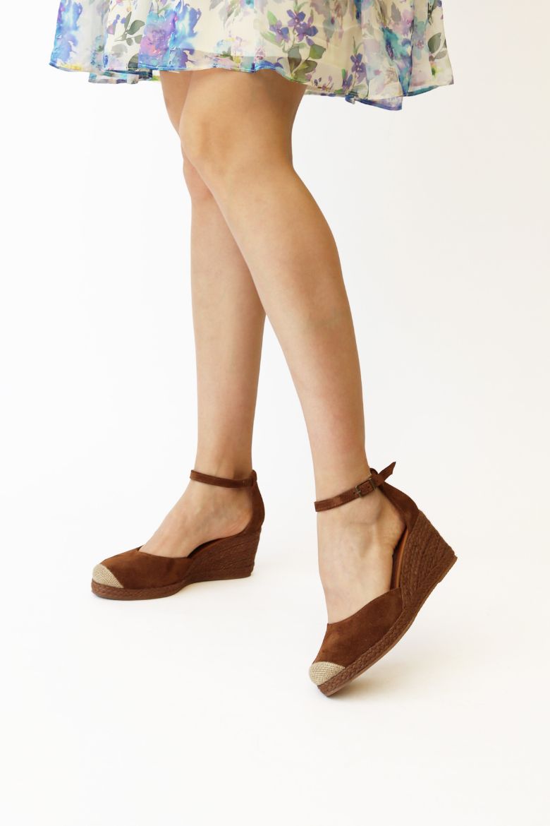 Hakiki Deri Topuklu Kadın Sandalet 34-35-41-42-43-44 Numara taba süet resmi