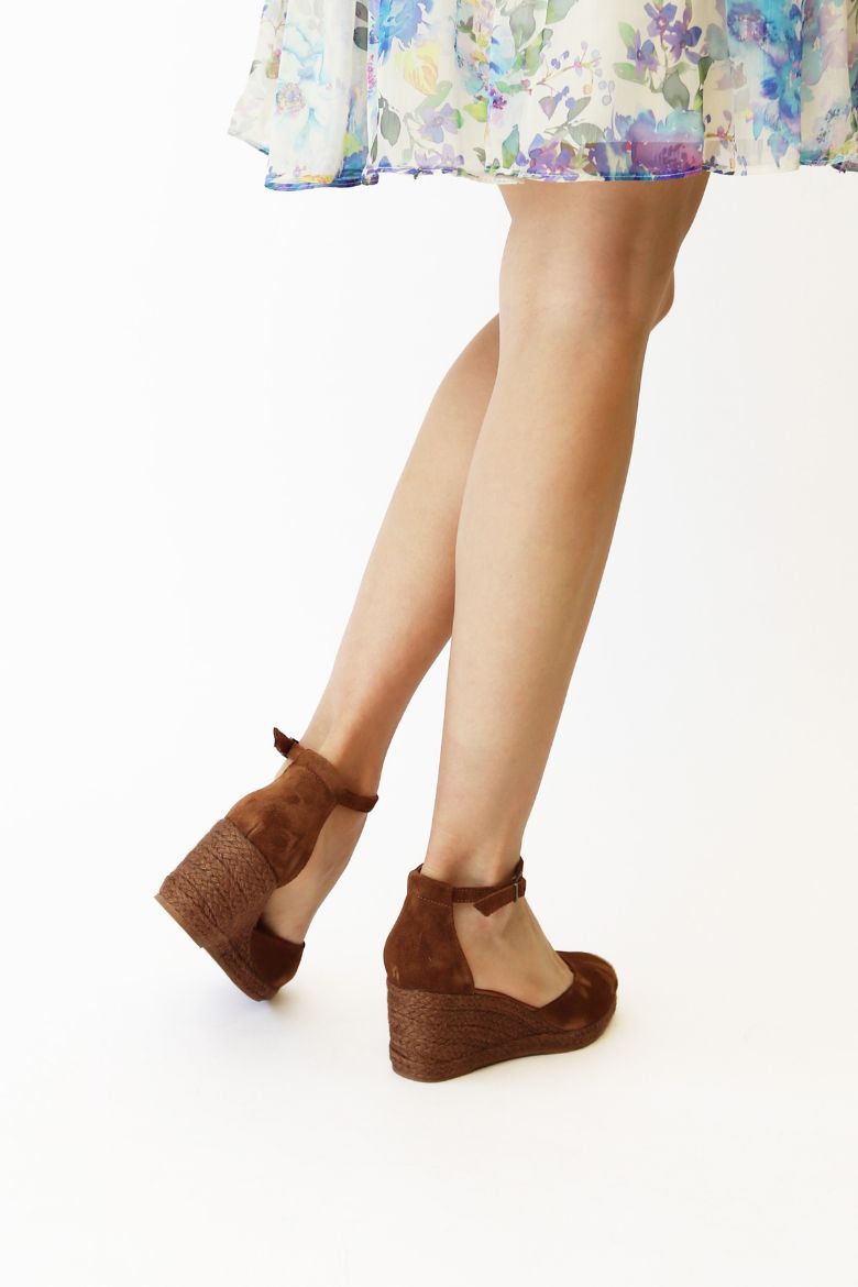 Hakiki Deri Topuklu Kadın Sandalet 34-35-41-42-43-44 Numara taba süet resmi