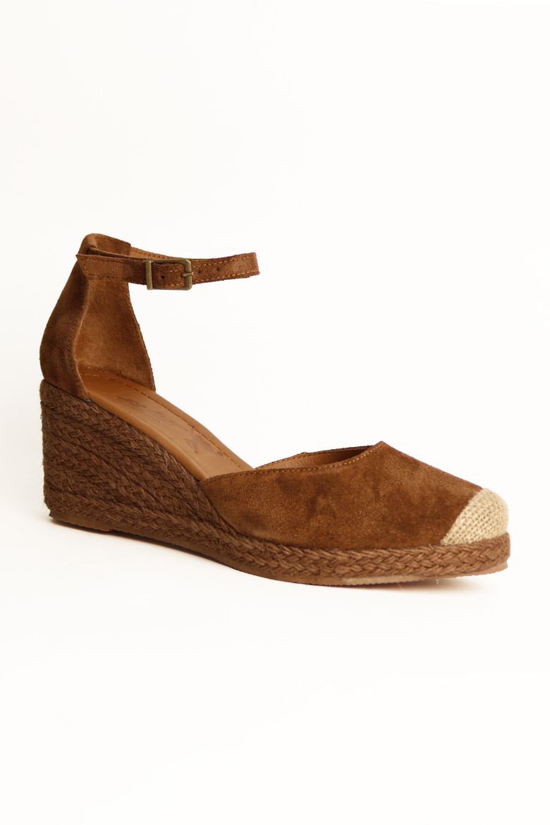 Hakiki Deri Topuklu Kadın Sandalet 34-35-41-42-43-44 Numara taba süet resmi