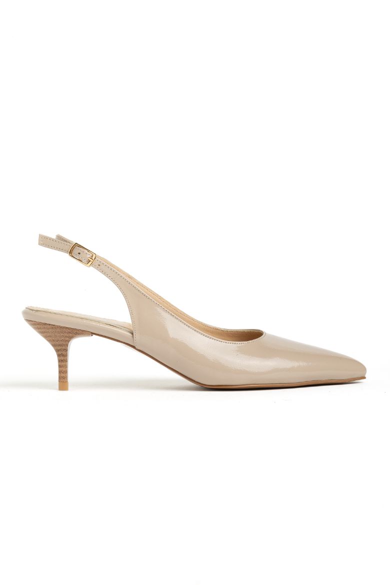 Hakiki Deri Stiletto 35-36-37-38-39-40-41-42-43 Numara Kadın Ayakkabı Vizon Rugan resmi